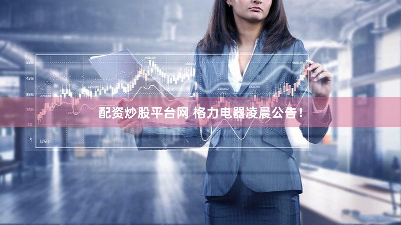 配资炒股平台网 格力电器凌晨公告！