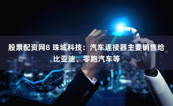 股票配资网8 珠城科技：汽车连接器主要销售给比亚迪、零跑汽车等