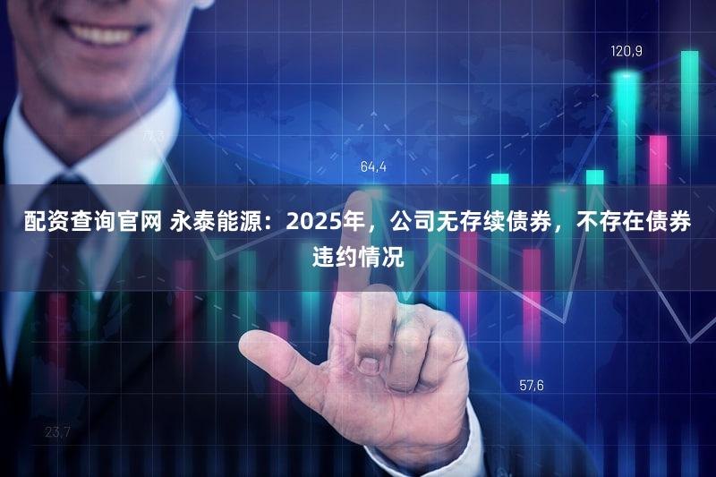 配资查询官网 永泰能源：2025年，公司无存续债券，不存在债券违约情况