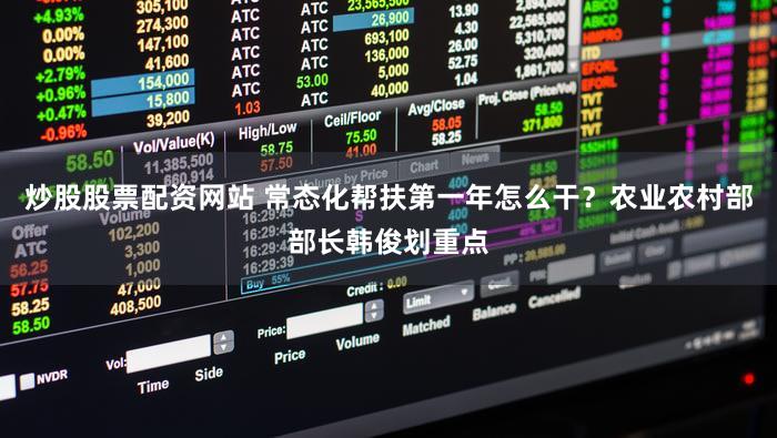 炒股股票配资网站 常态化帮扶第一年怎么干?农业农村部部长韩俊划重点